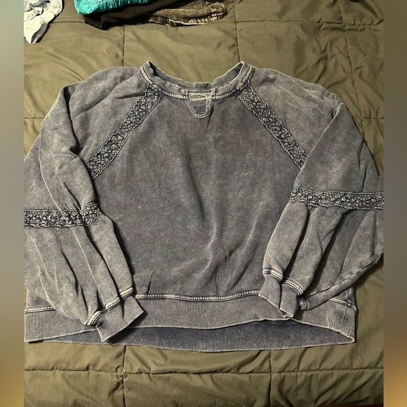 aerie Sweaters - Navy Patterned Sweatshirt